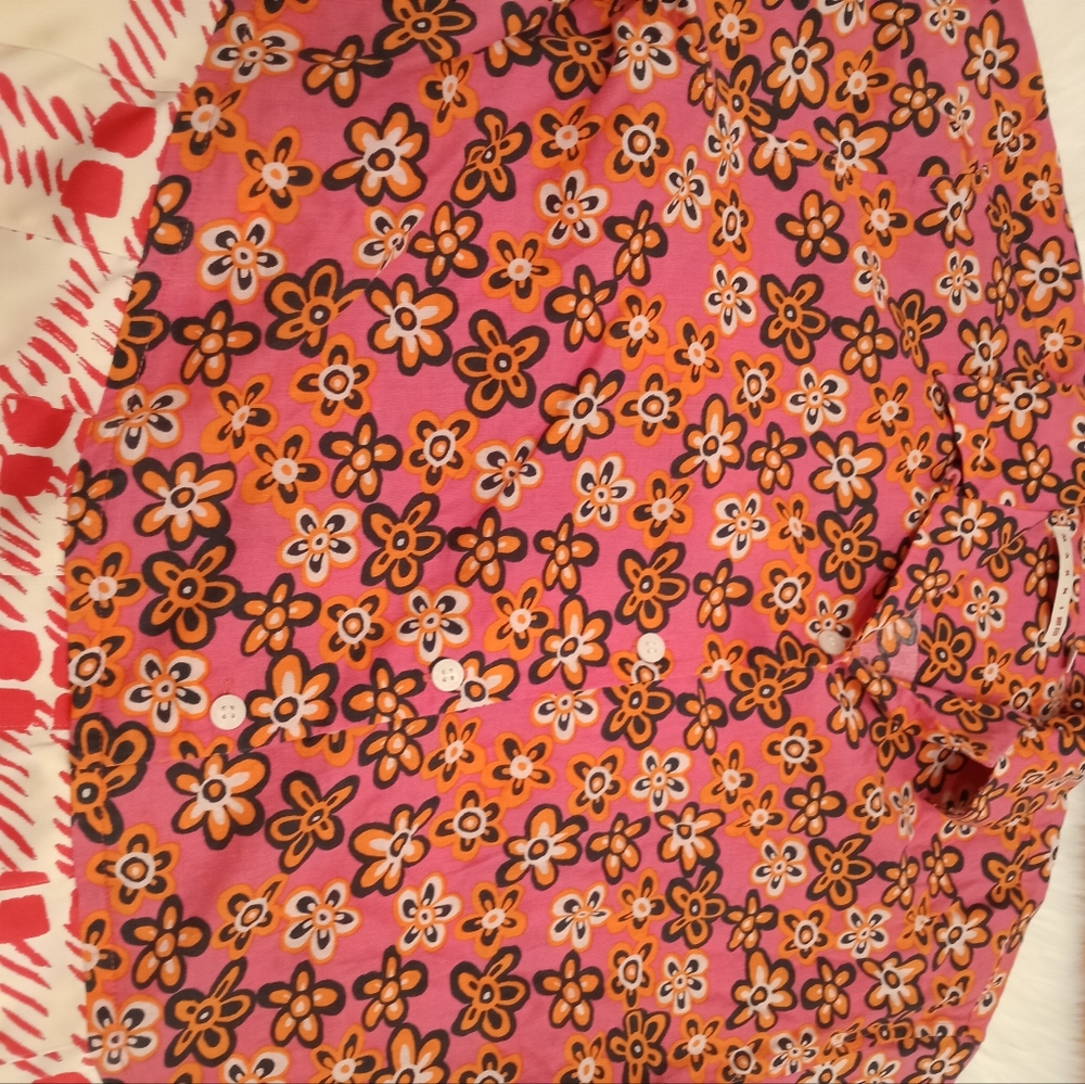 Marni Pink Floral Top and Plaid Skirt Mixed-Print Dress - Picture 13 of 16